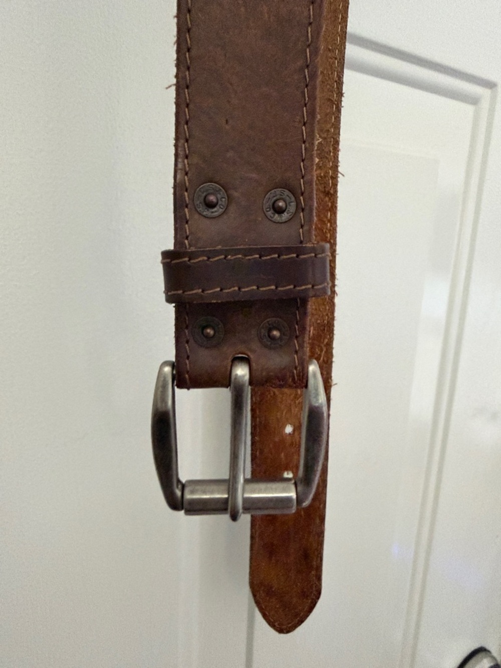 Timberland (black) -Levi’s (brown) Genuine leatherMen's Belts Size 36 - Picture 7 of 9